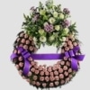Corona de flores para difuntos especial para tanatorios