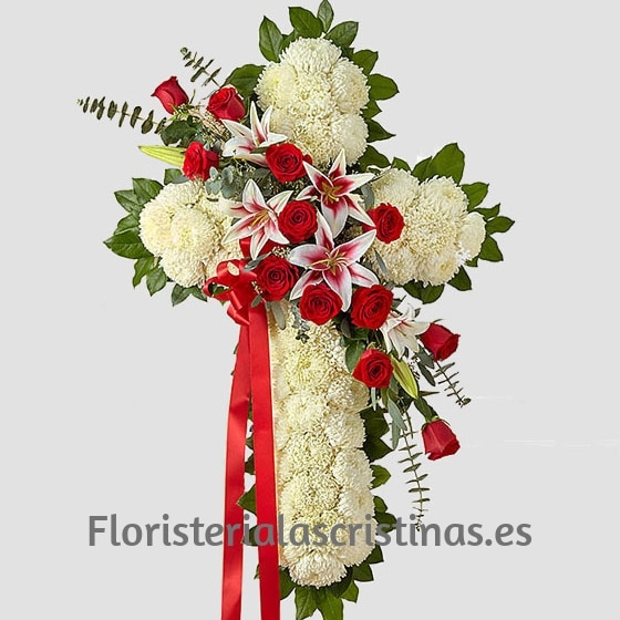 Cruz Funeraria Blanca